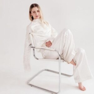 Silk/Linen Clothing Set - White